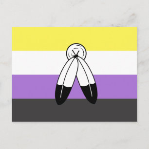 Two-Spirit Nonbinary Pride Vlag Briefkaart