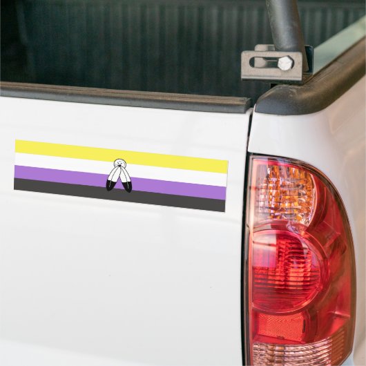 Two-Spirit Nonbinary Pride Vlag Bumpersticker (Op Truck)