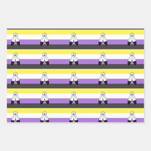 Two-Spirit Nonbinary Pride Vlag Inpakpapier Vel (Voorkant 2)