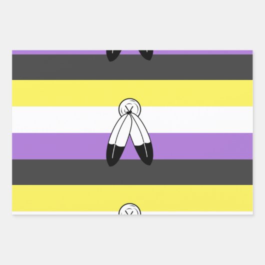 Two-Spirit Nonbinary Pride Vlag Inpakpapier Vel (Voorkant)