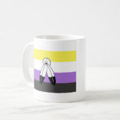 Two-Spirit Nonbinary Pride Vlag Koffiemok (Voorkant links)