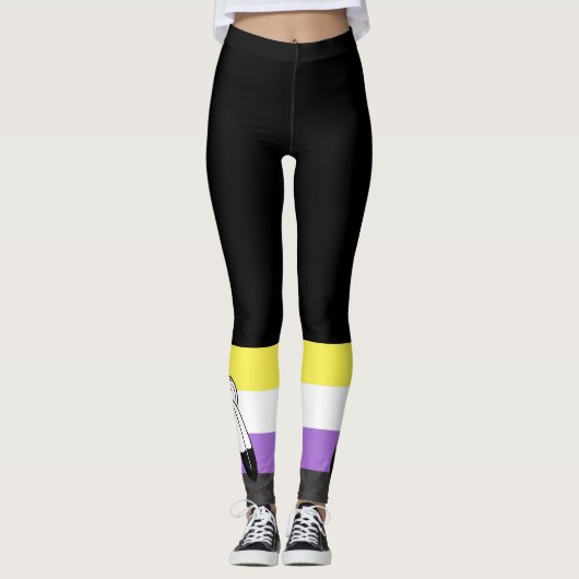 Two-Spirit Nonbinary Pride Vlag Leggings (Voorkant)