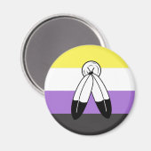 Two-Spirit Nonbinary Pride Vlag Magneet (Voorkant / Achterkant)