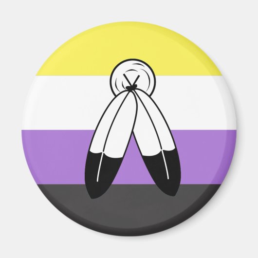 Two-Spirit Nonbinary Pride Vlag Magneet (Voorkant)