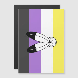 Two-Spirit Nonbinary Pride Vlag Magnetische Uitnodiging