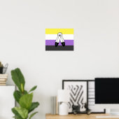 Two-Spirit Nonbinary Pride Vlag Poster (Thuiskantoor)
