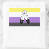 Two-Spirit Nonbinary Pride Vlag Rechthoekige Sticker (Tas)