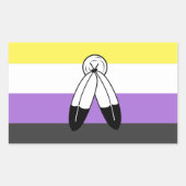 Two-Spirit Nonbinary Pride Vlag Rechthoekige Sticker (Voorkant)