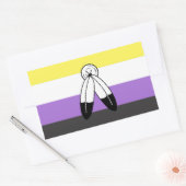 Two-Spirit Nonbinary Pride Vlag Rechthoekige Sticker (Envelop)