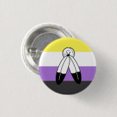 Two-Spirit Nonbinary Pride Vlag Ronde Button 3,2 Cm (Voorkant /achterkant)