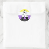 Two-Spirit Nonbinary Pride Vlag Ronde Sticker (Tas)