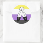 Two-Spirit Nonbinary Pride Vlag Ronde Sticker (Tas)