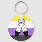 Two-Spirit Nonbinary Pride Vlag Sleutelhanger (Voorkant)