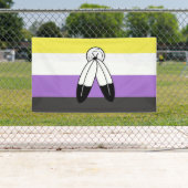 Two-Spirit Nonbinary Pride Vlag Spandoek (Insitu)