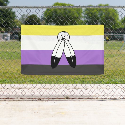 Two-Spirit Nonbinary Pride Vlag Spandoek (Insitu)