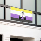 Two-Spirit Nonbinary Pride Vlag Spandoek (Buitenkant Gebouw)
