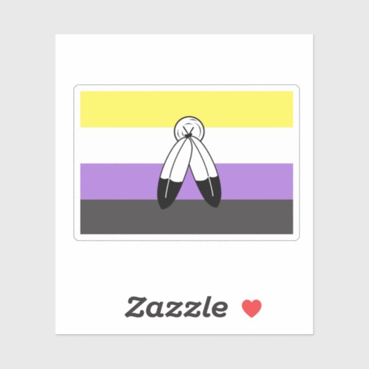 Two-Spirit Nonbinary Pride Vlag Sticker (Vel)