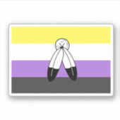 Two-Spirit Nonbinary Pride Vlag Sticker (Voorkant)