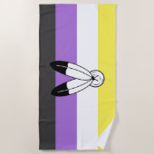 Two-Spirit Nonbinary Pride Vlag Strandlaken (Voorkant)