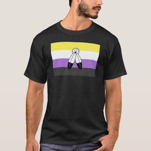 Two-Spirit Nonbinary Pride Vlag T-shirt (Voorkant)