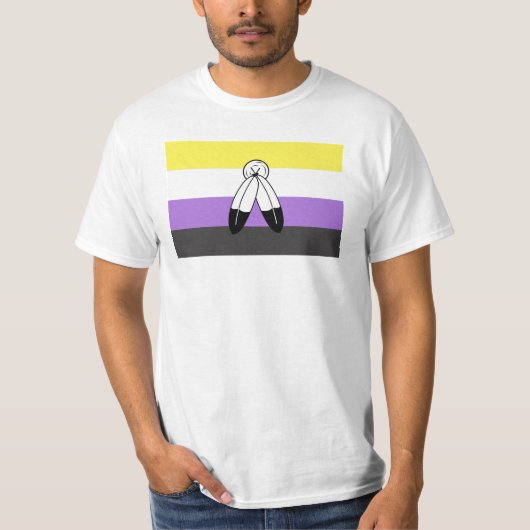 Two-Spirit Nonbinary Pride Vlag T-shirt (Voorkant)