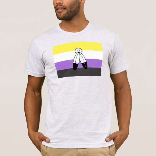 Two-Spirit Nonbinary Pride Vlag T-shirt (Voorkant)
