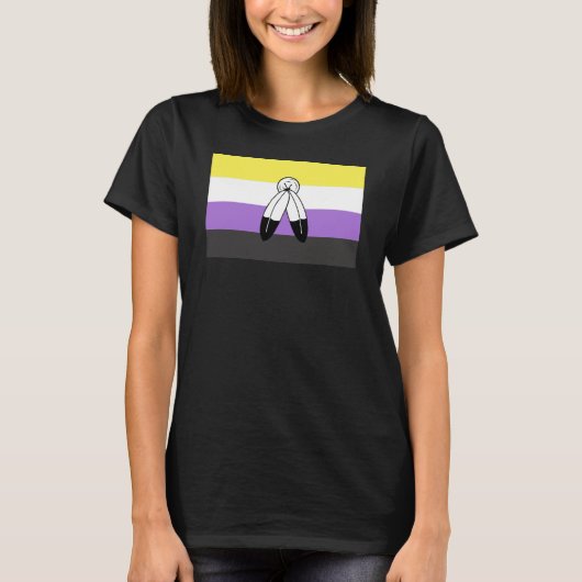 Two-Spirit Nonbinary Pride Vlag T-shirt (Voorkant)