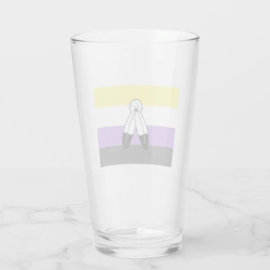 Two-Spirit Nonbinary Pridevlag Glas (Achterkant)