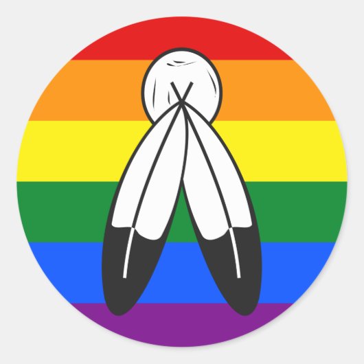 Two-Spirit Pride Flag  Ronde Sticker (Voorkant)