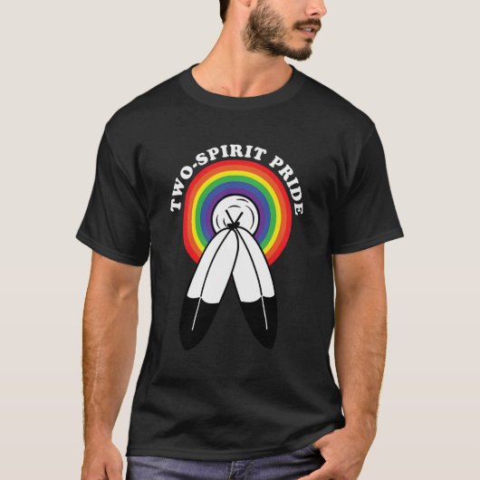 Two Spirit Pride met Rainbow Circle Two-Spirit PR T-shirt (Voorkant)