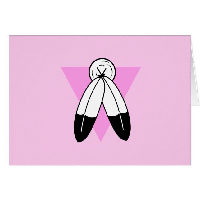 Two-Spirit Roze Driehoek Vlag (Voorkant Horizontaal)