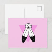 Two-Spirit Roze Driehoek Vlag Briefkaart (Voorkant / Achterkant)