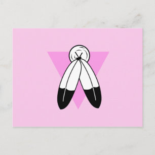 Two-Spirit Roze Driehoek Vlag Briefkaart