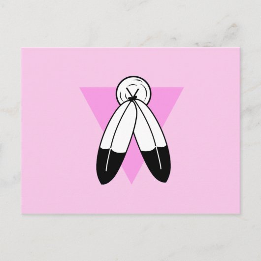 Two-Spirit Roze Driehoek Vlag Briefkaart (Voorkant)