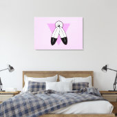 Two-Spirit Roze Driehoek Vlag Canvas Afdruk (Insitu (Slaapkamer))