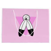 Two-Spirit Roze Driehoek Vlag Groot Cadeauzakje (Achterkant)