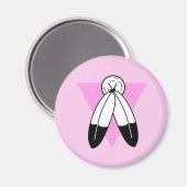 Two-Spirit Roze Driehoek Vlag Magneet (Voorkant / Achterkant)