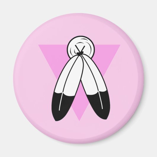 Two-Spirit Roze Driehoek Vlag Magneet (Voorkant)