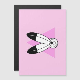 Two-Spirit Roze Driehoek Vlag Magnetische Uitnodiging