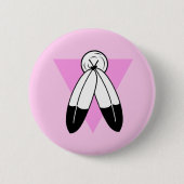 Two-Spirit Roze Driehoek Vlag Ronde Button 5,7 Cm (Voorkant)