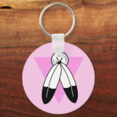 Two-Spirit Roze Driehoek Vlag Sleutelhanger (Voorkant)