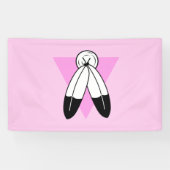 Two-Spirit Roze Driehoek Vlag Spandoek (Horizontaal)