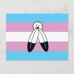 Two-Spirit Trans Pride-vlag Briefkaart