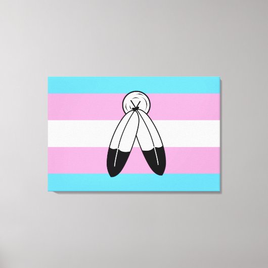 Two-Spirit Trans Pride-vlag Canvas Afdruk (Voorkant)