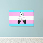 Two-Spirit Trans Pride-vlag Canvas Afdruk (Insitu (Houten vloer))