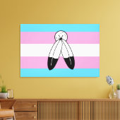 Two-Spirit Trans Pride-vlag Canvas Afdruk (Insitu (Woonkamer))