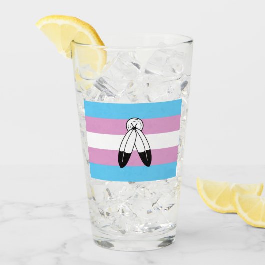 Two-Spirit Trans Pride-vlag Glas (Voorkant ijs)