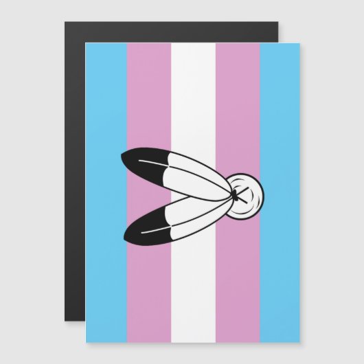 Two-Spirit Trans Pride-vlag Magnetische Uitnodiging (Voorkant / Achterkant)