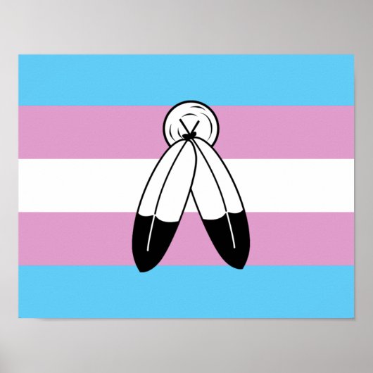 Two-Spirit Trans Pride-vlag Poster (Voorkant)
