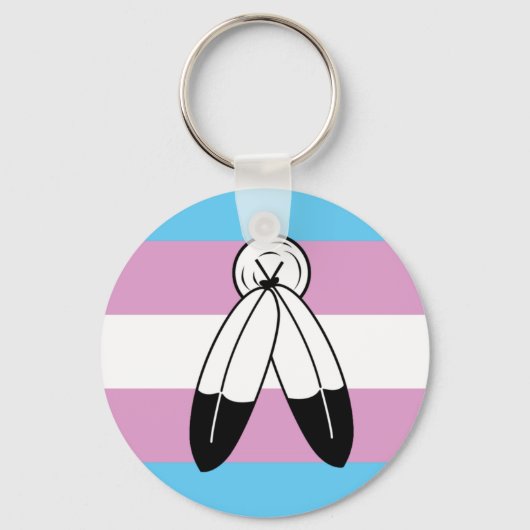 Two-Spirit Trans Pride-vlag Sleutelhanger (Voorkant)